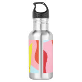 Hard-Edged Pastel Water Bottle Waterfles (Achterkant)