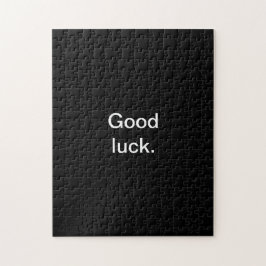 Hard Effen Kleur Zwart-wit Grappig Moeilijk Legpuzzel