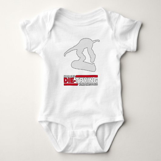 Hard Flip Die Proberen Skateboarden Gift Romper (Voorkant)