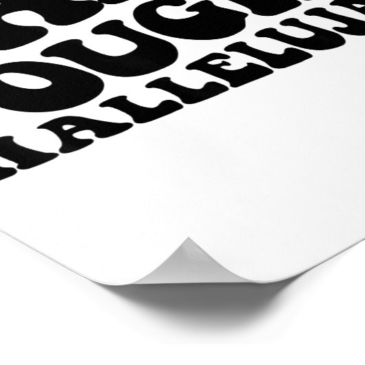 Hard Fought Hallelujah Retro Jesus  Poster (Hoek)