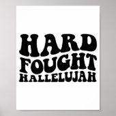 Hard Fought Hallelujah Retro Jesus  Poster (Voorkant)