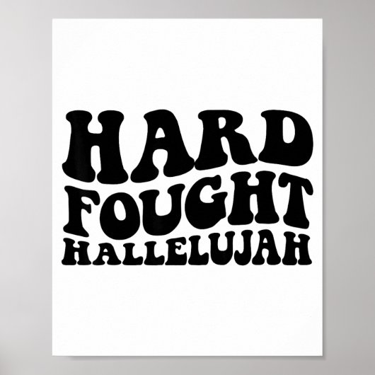 Hard Fought Hallelujah Retro Jesus  Poster (Voorkant)