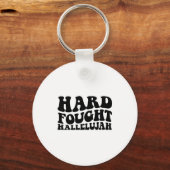 Hard Fought Hallelujah Retro Jesus  Sleutelhanger (Voorkant)