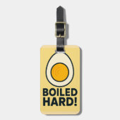 HARD GEKOOKT! Grappige hardgekookte Humor Bagagelabel (Voorkant verticaal)