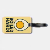 HARD GEKOOKT! Grappige hardgekookte Humor Bagagelabel (Achterkant horizontaal)