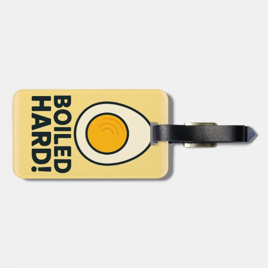 HARD GEKOOKT! Grappige hardgekookte Humor Bagagelabel (Achterkant horizontaal)