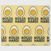HARD GEKOOKT! Grappige hardgekookte Humor Cadeaupapier (Vlak)