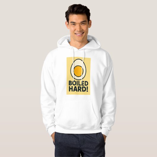 HARD GEKOOKT! Grappige hardgekookte Humor Hoodie (Voorkant volledig)
