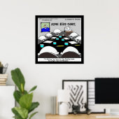 Hard-Gekookte Zakelijke Vergadering Grappige Poste Poster (Thuiskantoor)