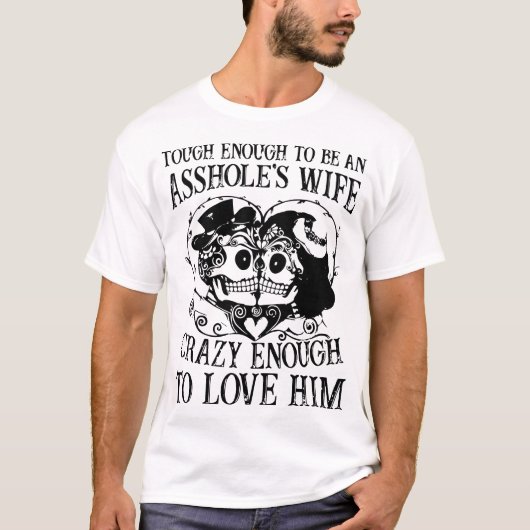 hard genoeg om een klootzak te zijn die gek genoeg t-shirt (Voorkant)