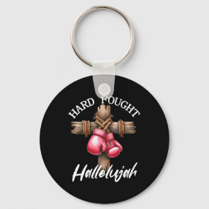 Hard gevochten Halleluja Bokshandschoenen God Gelo Sleutelhanger