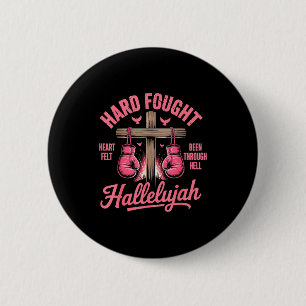 Hard Gevochten Hallelujah Bokshandschoenen Trouw  Ronde Button 5,7 Cm