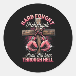 Hard gevochten hart voelde bij Hallelujah Christel Ronde Sticker