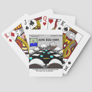 Hard-Gezonden Bedrijfsvergadering Grappig Speelkaarten