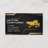 Hard Hat Construction | Work Dump Truck Visitekaartje (Voorkant)