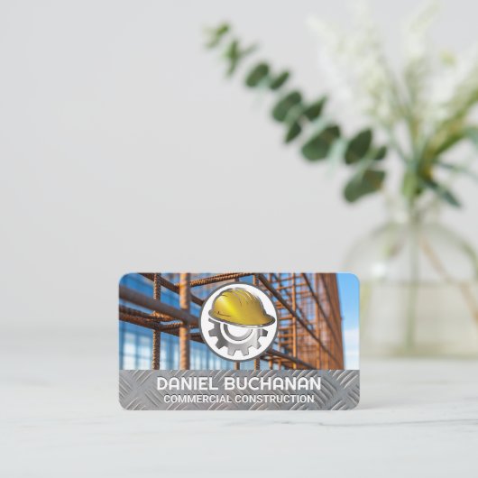 Hard Hat Gear | Construction Site | Rebar Visitekaartje (Staand voorkant)