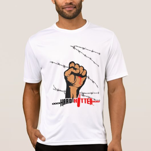 Hard Hitter Barb Wire Micro-Fiber T-shirt (Voorkant)