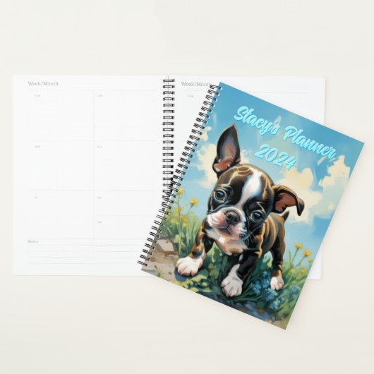 Hard Hoesje Boston Terrier 2024 Planner (Display)