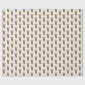 Hard Ice Cream Vanilla Scoop Cone Dessert Cadeaupapier (Vlak)