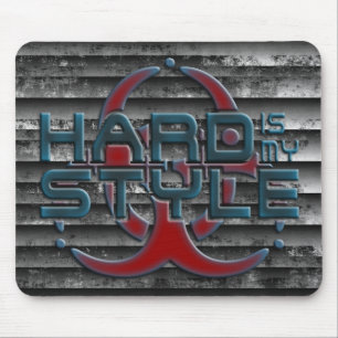 Hard is mijn stijl 3D   grunge strepen   hardstijl Muismat