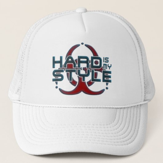Hard is mijn stijl 3D | hardstijlmuziek Trucker Pet (Voorkant)
