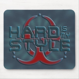 Hard is mijn stijl 3D Ik hou van hardstijlmuziek Muismat