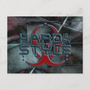 hard is mijn stijl - donkere mozaïek   hardstijl briefkaart