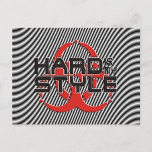 Hard is mijn stijl - hardstijlvolle muziek briefkaart (Voorkant)