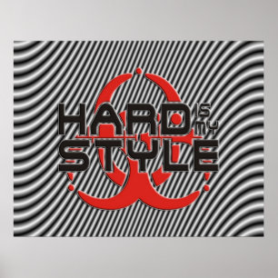 hard is mijn stijl   strepen   hardstijlmuziek poster