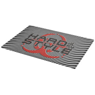 HARD is mijn STIJL - zwarte en witte strepen Snijplank