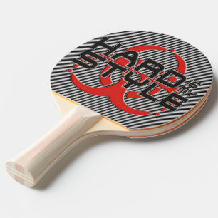 HARD is mijn STIJL - zwarte en witte strepen Tafeltennisbatje