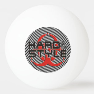 HARD is mijn STIJL - zwarte & witte strepen Pingpongbal