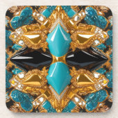 Hard kunststof onderzetter met Bahamas kleuren (Voorkant)