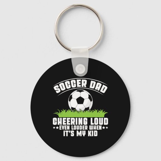 Hard Luid Juichen Wanneer Het Mijn Kind Is Voetbal Sleutelhanger (Voorkant)