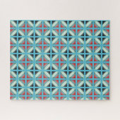 Hard Moeilijk Kleurrijk Blauw Roze Koraal Gradiënt Legpuzzel (Horizontaal)