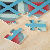 Hard Moeilijk Kleurrijk Blauw Roze Koraal Gradiënt Legpuzzel (Zijkant)