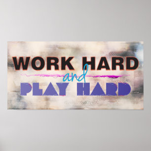 Hard Motivatie Poster voor werken en afspelen