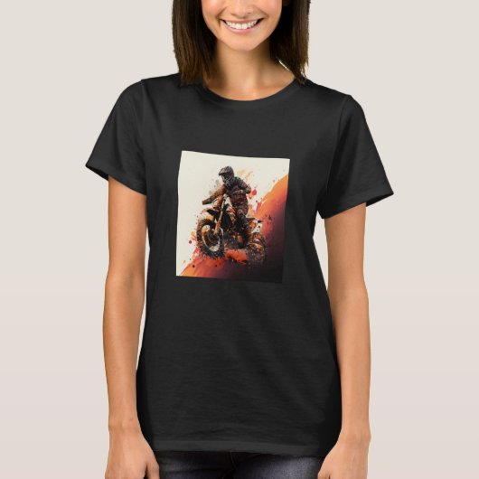 Hard motocross rider Offroad action T-shirt (Voorkant)
