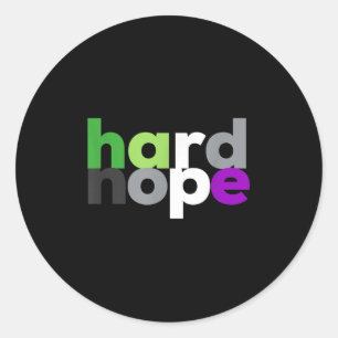 Hard Nee Aroace Pride Lgbtq, Lgbt Aro Ace Aromanti Ronde Sticker