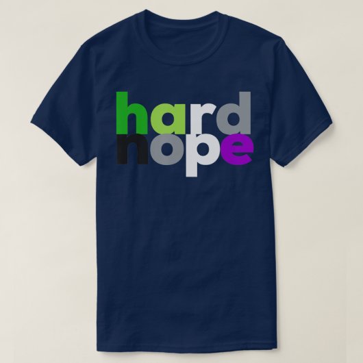 hard nope Aroace Pride LGBQ LGB Aro Ace Aromantic T-shirt (Design voorkant)