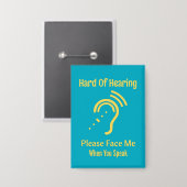 Hard Of Hearing Button (Voorkant / Achterkant)