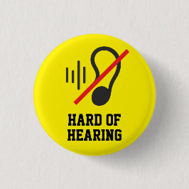 Hard Of Hearing Simple Design Ronde Button 3,2 Cm