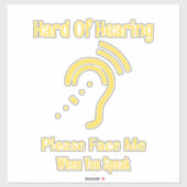 Hard Of Hearing Sticker (Vel)