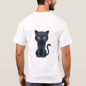 Hard Pass Funny Moody Cat T-Shirt (Achterkant)