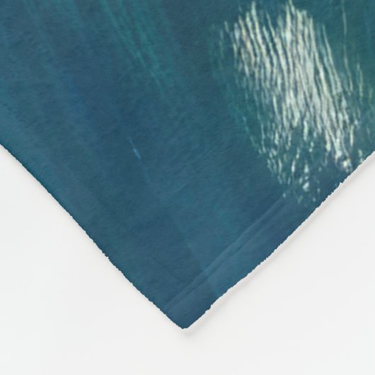 Hard Pastel Drawing Boats Water Fleece Deken (Hoek)