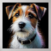 Hard Pastel Drawing Terrier Poster (Voorkant)