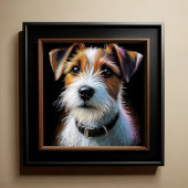 Hard Pastel Drawing Terrier Poster