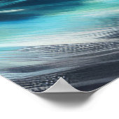 Hard Pastel Drawing Waves op een Strand III Poster (Hoek)