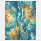 Hard Pastel Tekening Abstracte Oceaan Fleece Deken (Voorkant)