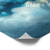 Hard Pastel Tekening Abstracte Oceaan Poster (Hoek)